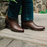 Cowboy Dress Boots | Mens Classic Round-Toe Boots (H7001-Brown) from Soto Boots
