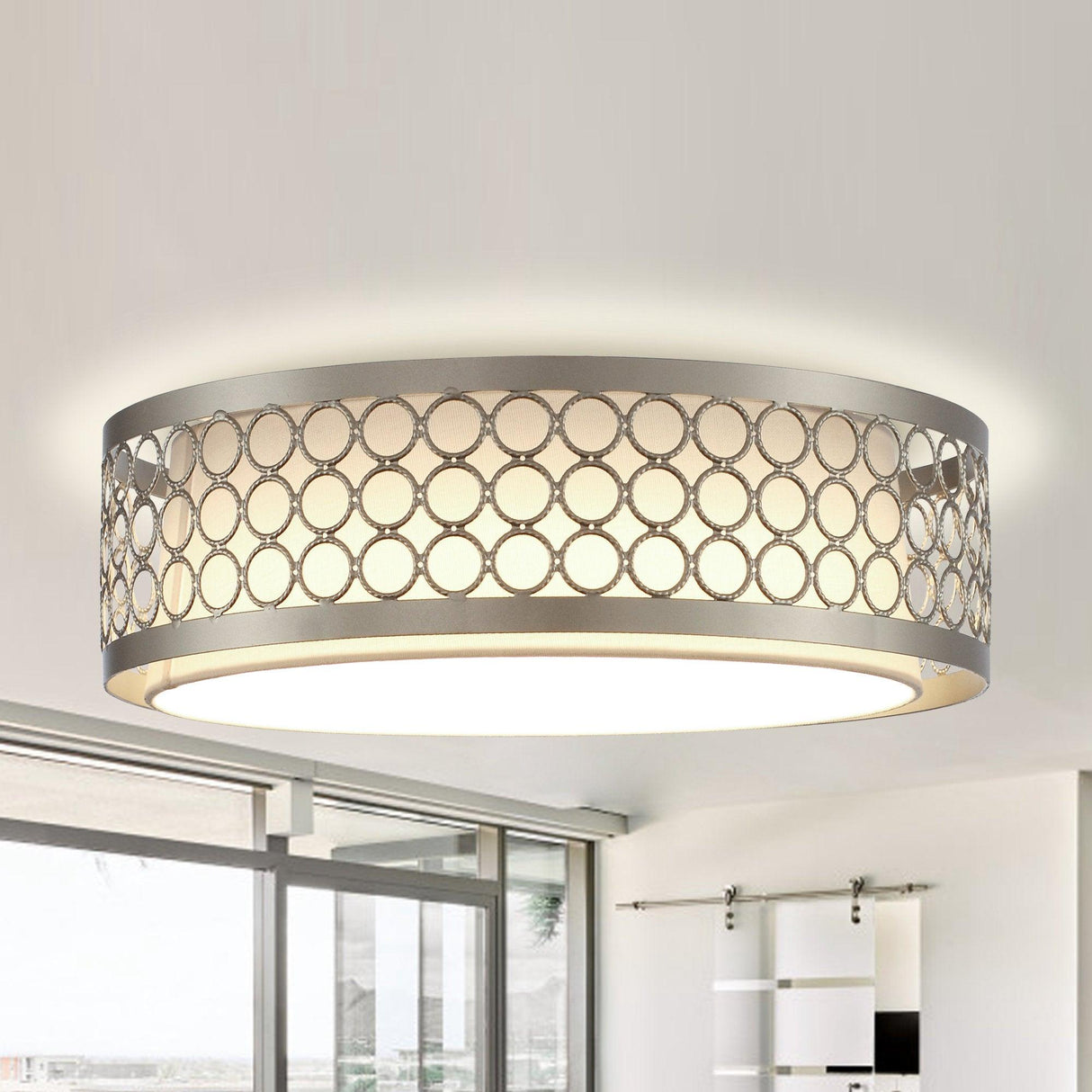 Modern 15" LED Flush Mount Lighting From ParrotUncle
