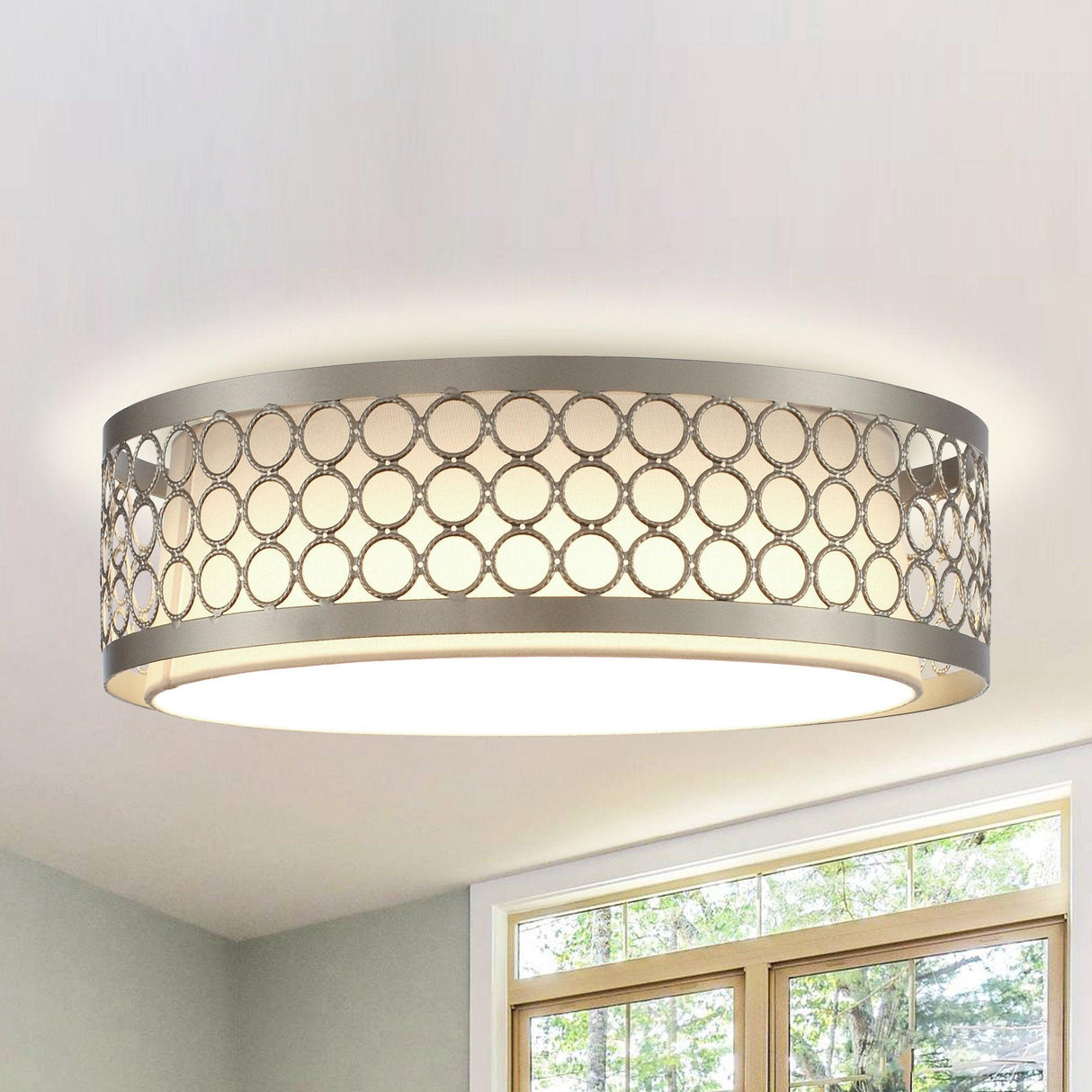 Modern 15" LED Flush Mount Lighting From ParrotUncle