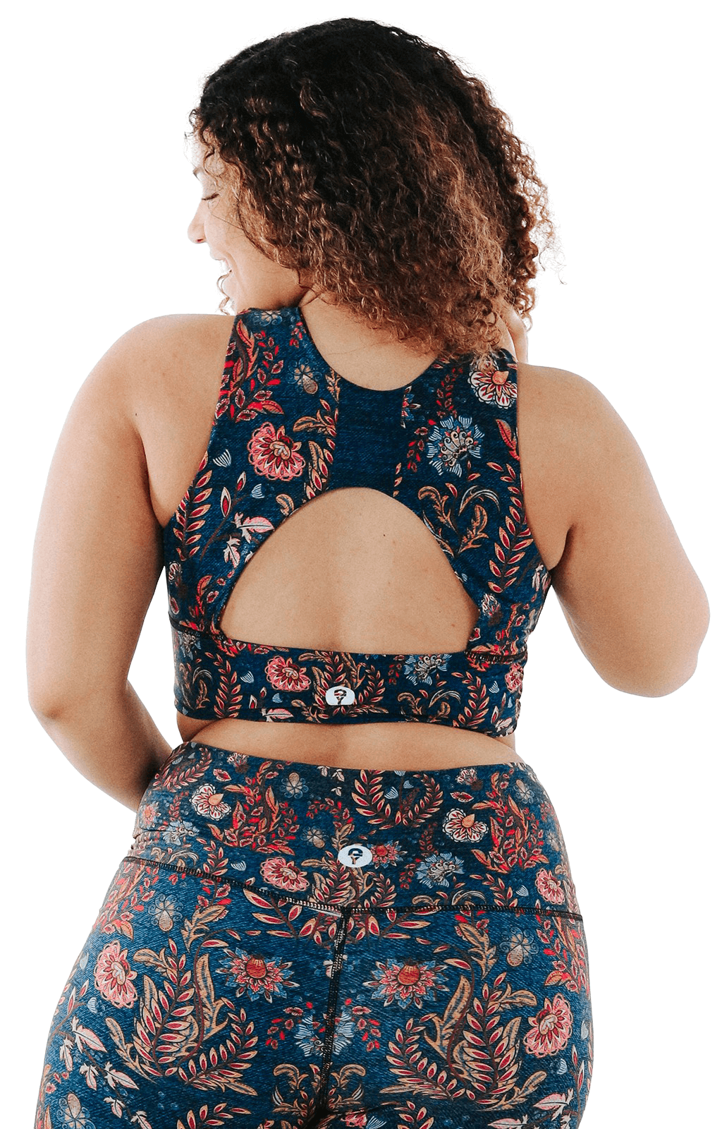 Free Range Sports Bra - Festival Denim from Yoga Democracy