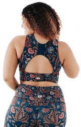 Free Range Sports Bra - Festival Denim from Yoga Democracy