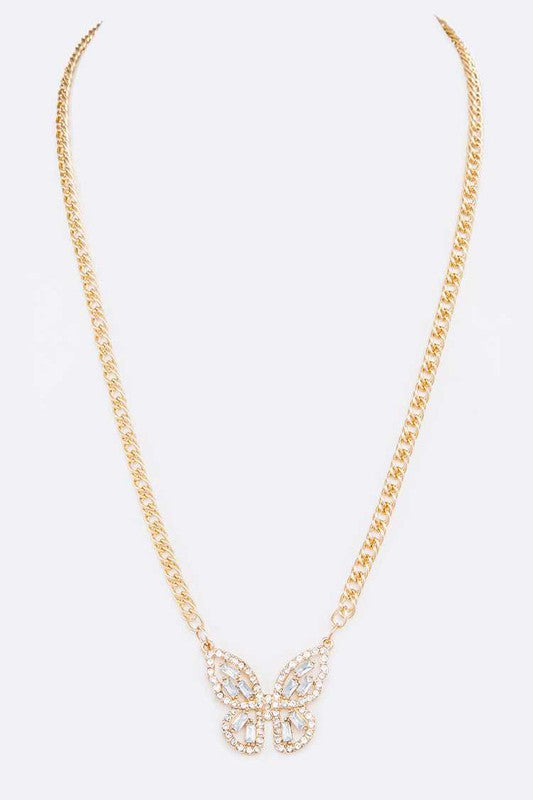 Crystal Butterfly Pendant Necklace from My Pampered Life Seattle