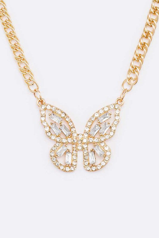 Crystal Butterfly Pendant Necklace from My Pampered Life Seattle