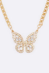Crystal Butterfly Pendant Necklace from My Pampered Life Seattle