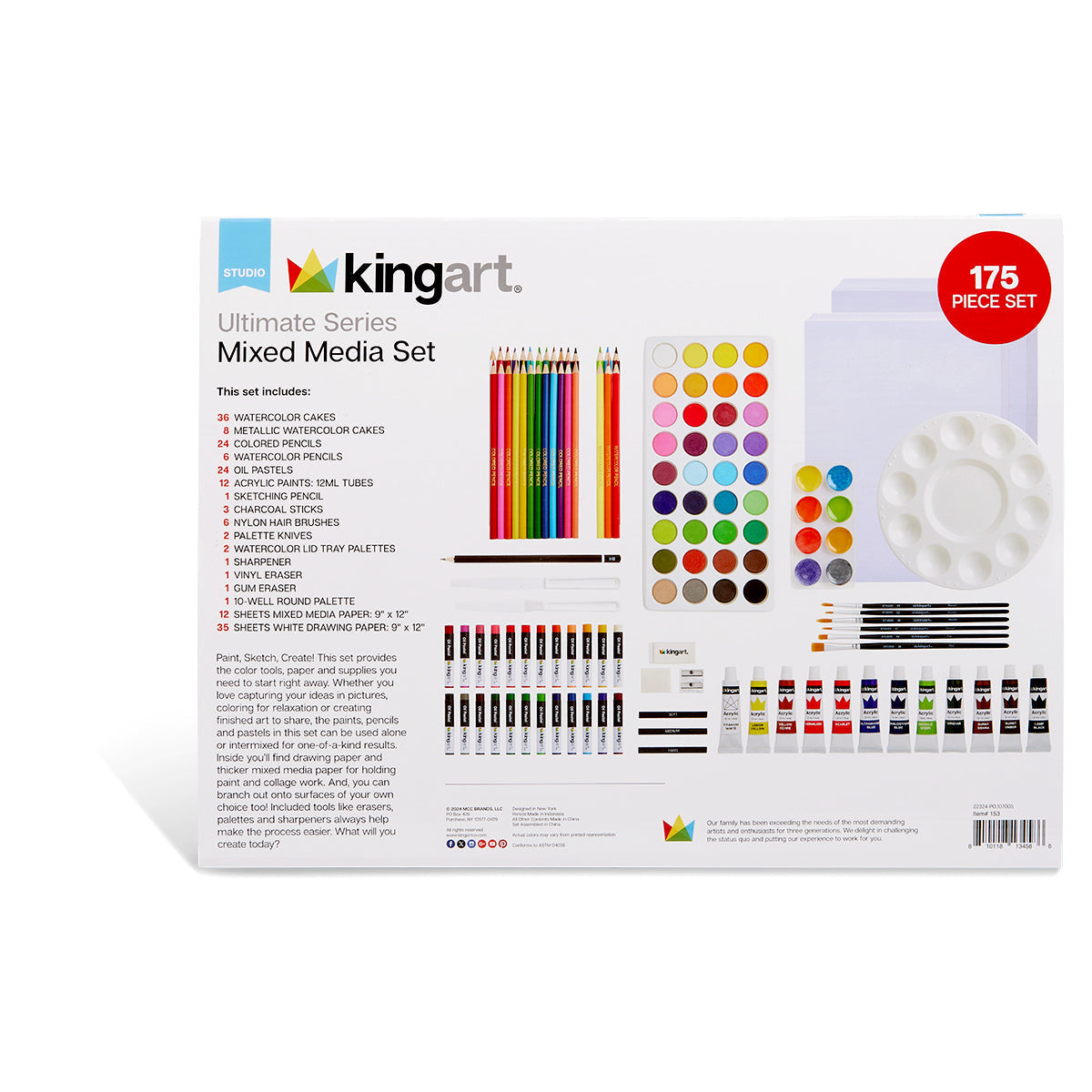 Mixed Media Art Set, 175 pc from KINGART