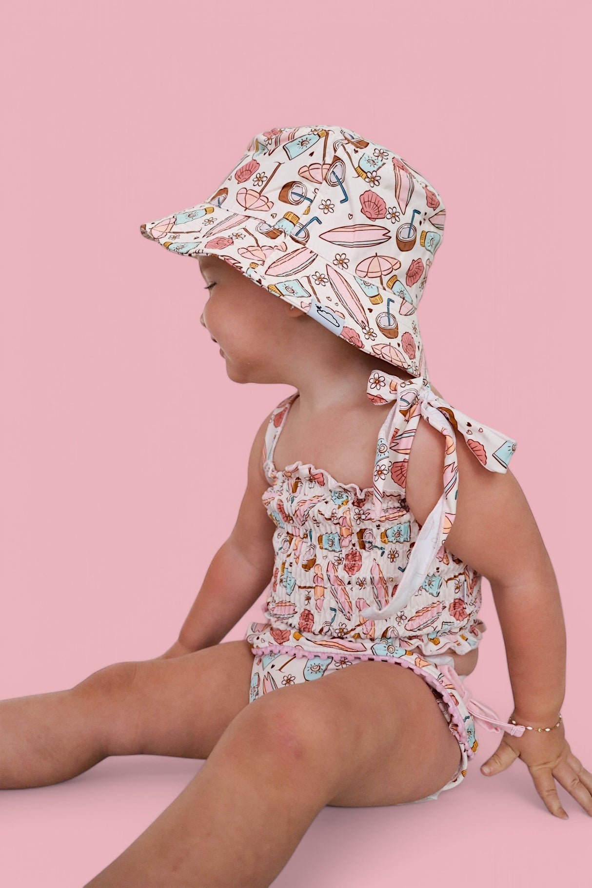 FUN IN THE SUN DREAM SMOCKED TANKINI TWO PIECE SWIM SUIT from DREAM BIG LITTLE CO