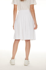 MM COTTON PLEATED SKIRT - WHITE from Mia Mod