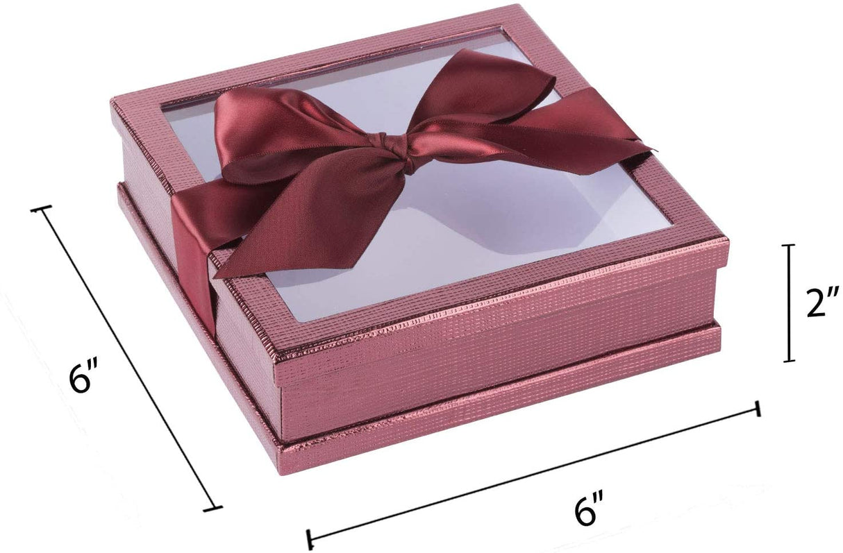 Purple Gift Box With Snap Closure 6 Pack 5.9"X5.9"X1.8" from Hammont