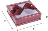 Purple Gift Box With Snap Closure 6 Pack 5.9"X5.9"X1.8" from Hammont