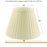 Empire BoxPleat Egg Shell Lamp Shade from LampsUSA