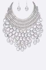 Crystal Bib Head Turner Statement Necklace Set from My Pampered Life Seattle