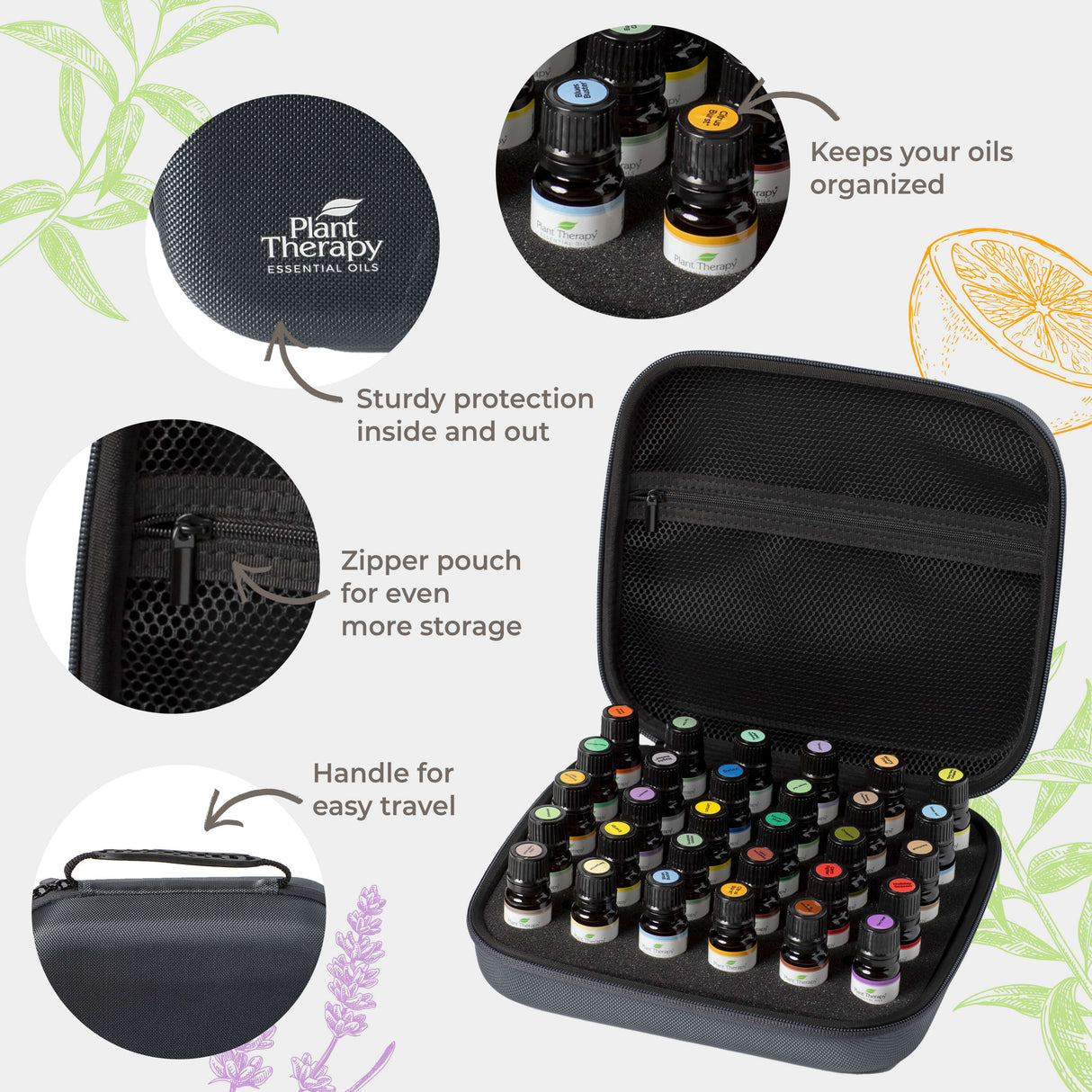 Fifteen & Fifteen Essential Oil Set with Carrying Case from Plant Therapy
