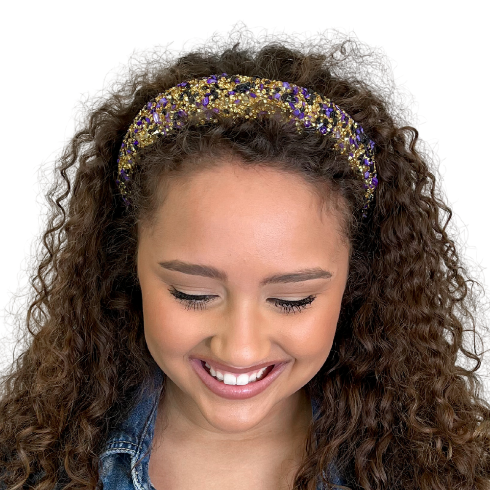 All That Glitters Headband - Purple + Gold From Headbands of Hope