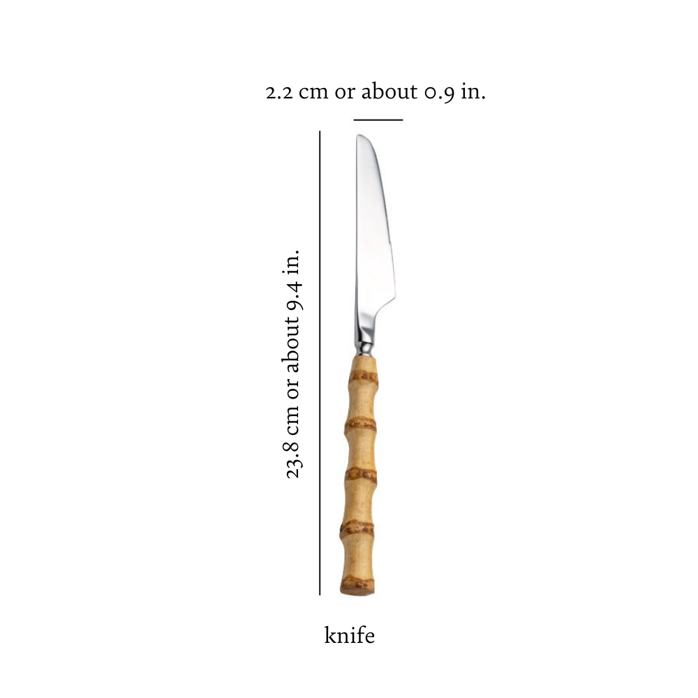 Natural Bamboo Flatware Set from Moderny