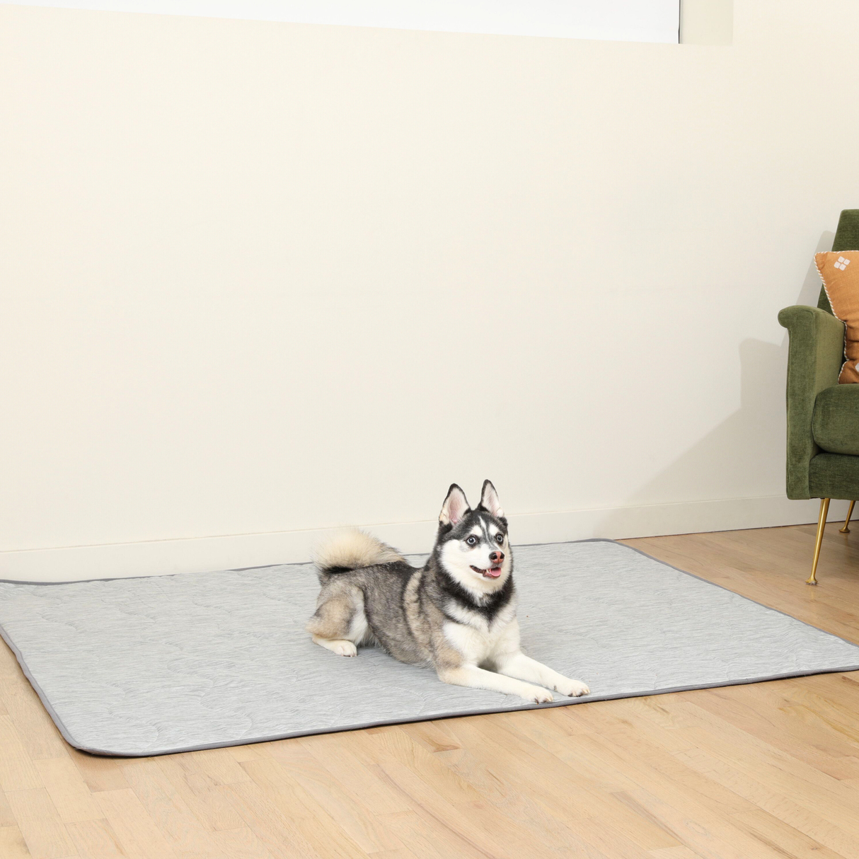 PupChill™ Cooling Bolster Dog Bed + Waterproof Blanket Bundle - Arctic Grey from Paw.com