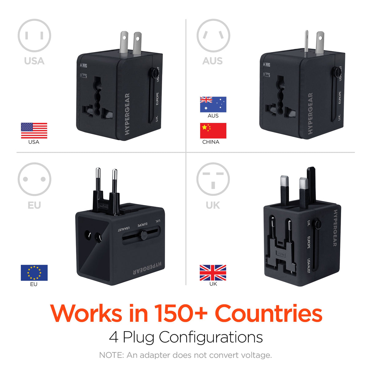 HyperGear All-in-one World Travel Adapter from Jupiter Gear Home