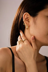 15mm CZ Galaxy Huggie Hoops from eklexic