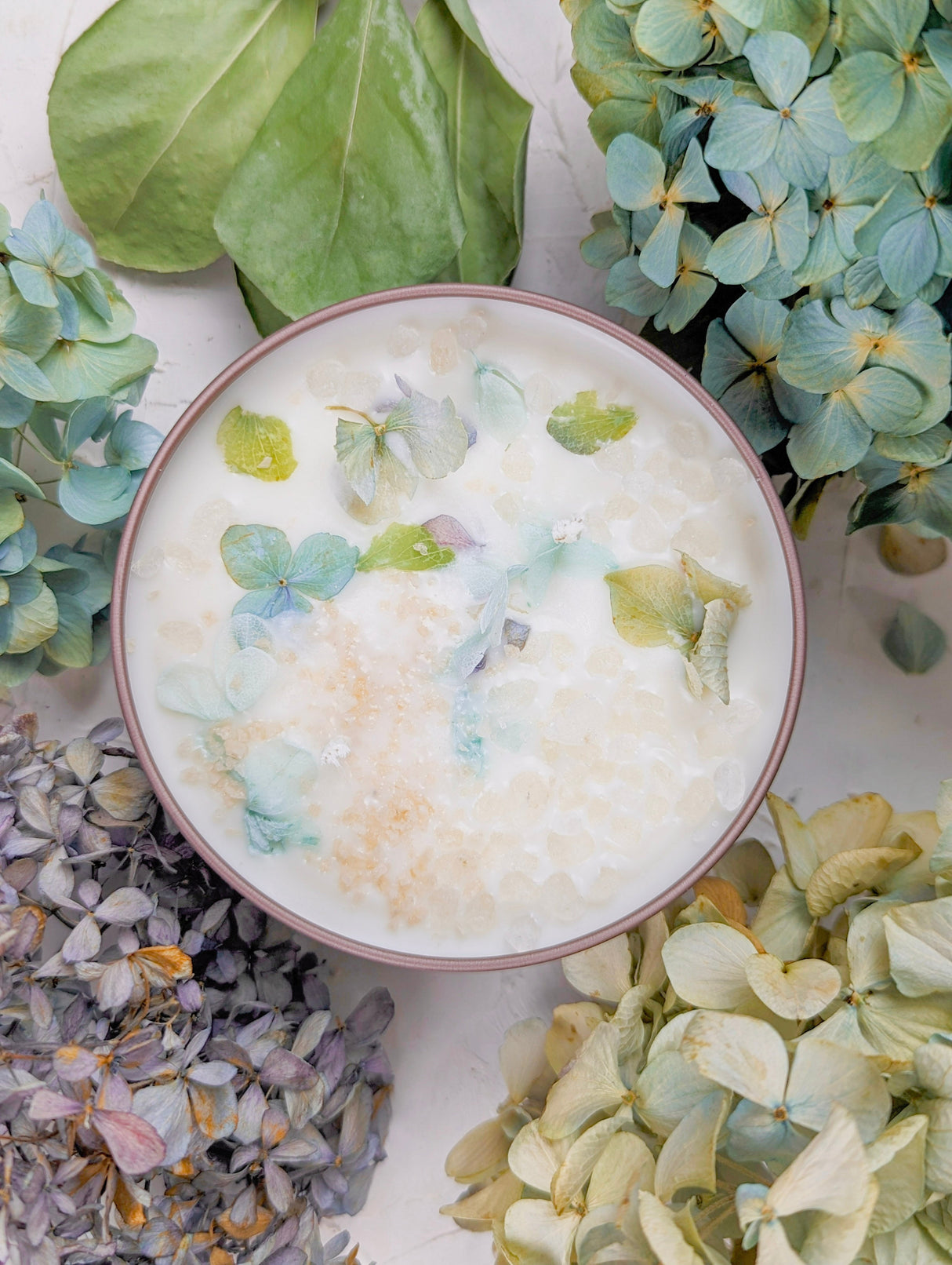 BY THE SEA Hydrangea Sea Salt Candle from Ash & Rose