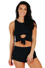 Ready or Knot Tank - Jet Black from Yoga Democracy