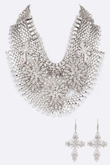 Crystal Accent Statement Bib Necklace Set from My Pampered Life Seattle