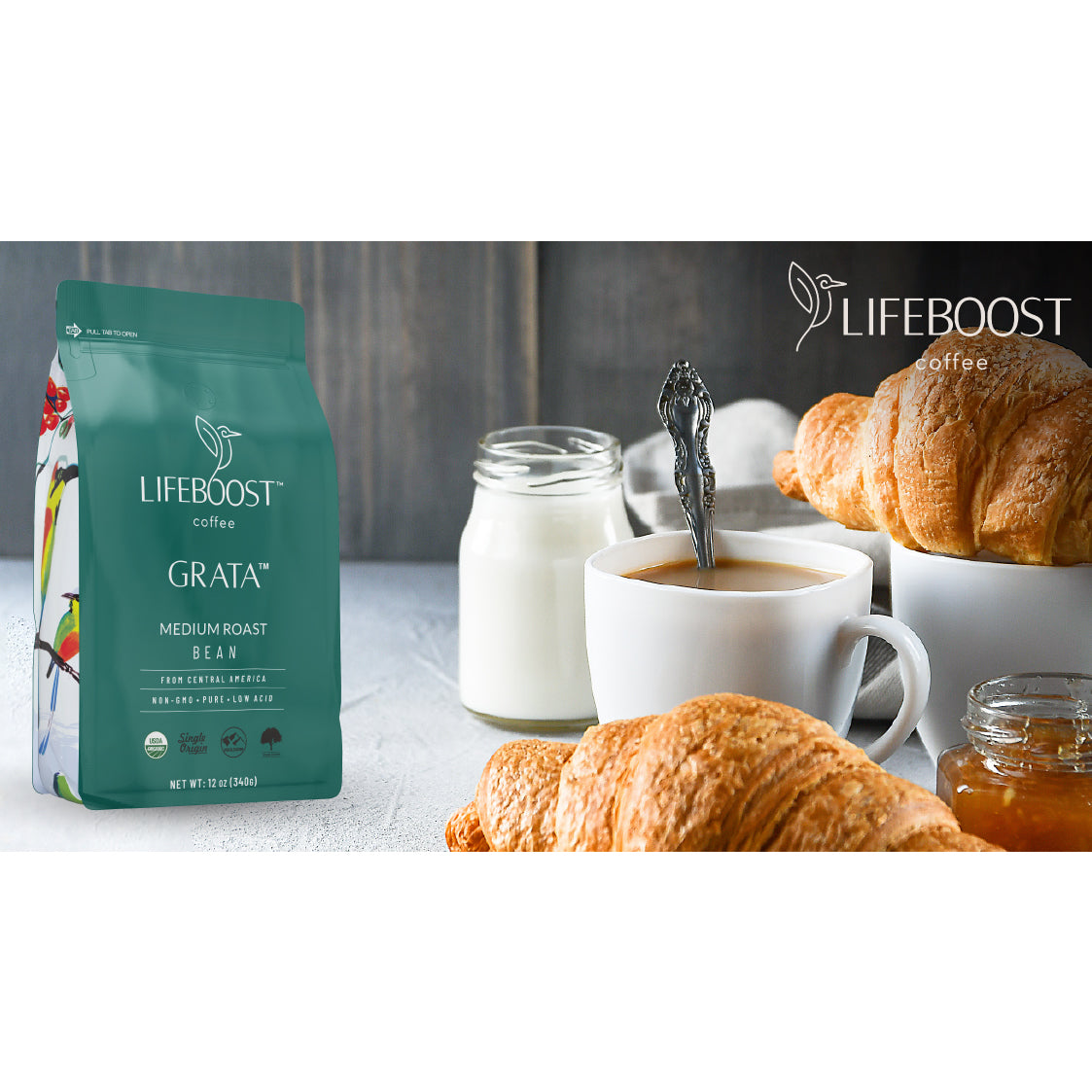 Grata Medium Roast From Lifeboost Coffee