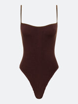 BALBOA THIN STRAP ONE PIECE - CHOCOLATE BROWN from ELYSIIAN