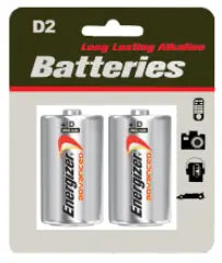 Energizer  Blister D 12 packs (2 ct/pack) From Mexmax INC.