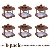 Clear Plastic Gift Boxes Brown Bakery Boxes With Base Lid & Ribbon from Hammont