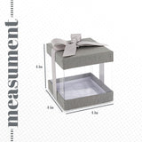 Plastic Gift Boxes Gray Bakery Boxes With Base Lid & Ribbon from Hammont