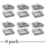 Plastic Gift Boxes Gray Bakery Boxes With Base Lid & Ribbon from Hammont