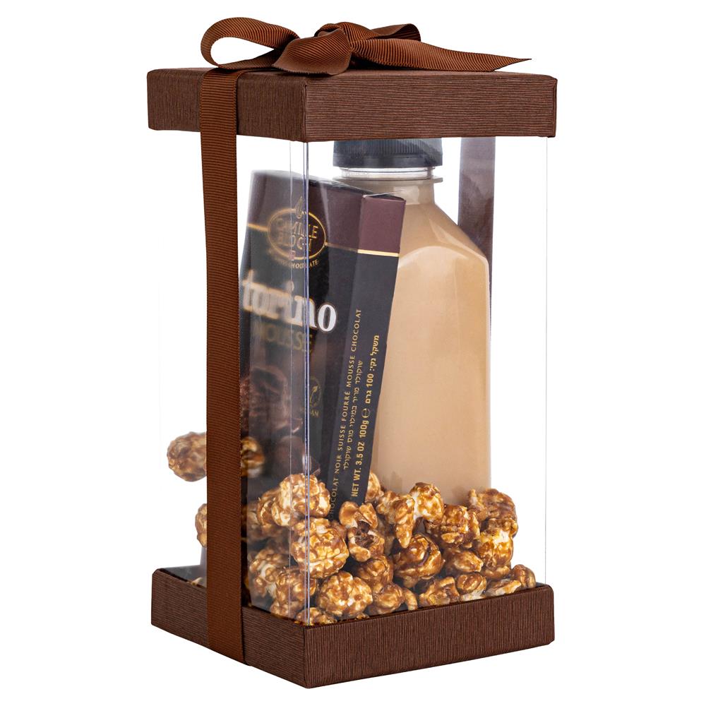 Plastic Gift Boxes Brown 8X 4X 4" 6 Pack Bakery Boxes With Base Lid & Ribbon from Hammont