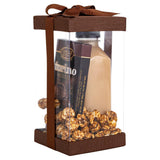 Plastic Gift Boxes Brown 8X 4X 4" 6 Pack Bakery Boxes With Base Lid & Ribbon from Hammont