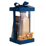 Plastic Gift Boxes Navy Blue 8X4X4 6 Pack Bakery Boxes With Base Lid & Ribbon from Hammont