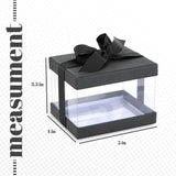 Plastic Gift Boxes Elegant Party Favor Black 5X4X3.5 from Hammont