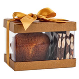 Plastic Gift Boxes Gold 5X4X3.5" 6 Pack Bakery Boxes With Base Lid & Ribbon from Hammont