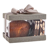 Plastic Gift Boxes Gray 5X4X3.5" 6 Pack Bakery Boxes With Base Lid & Ribbon from Hammont