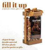 Plastic Gift Boxes Bakery Boxes With Base Lid & Ribbon Gold 7.5X3.75X2.5" from Hammont