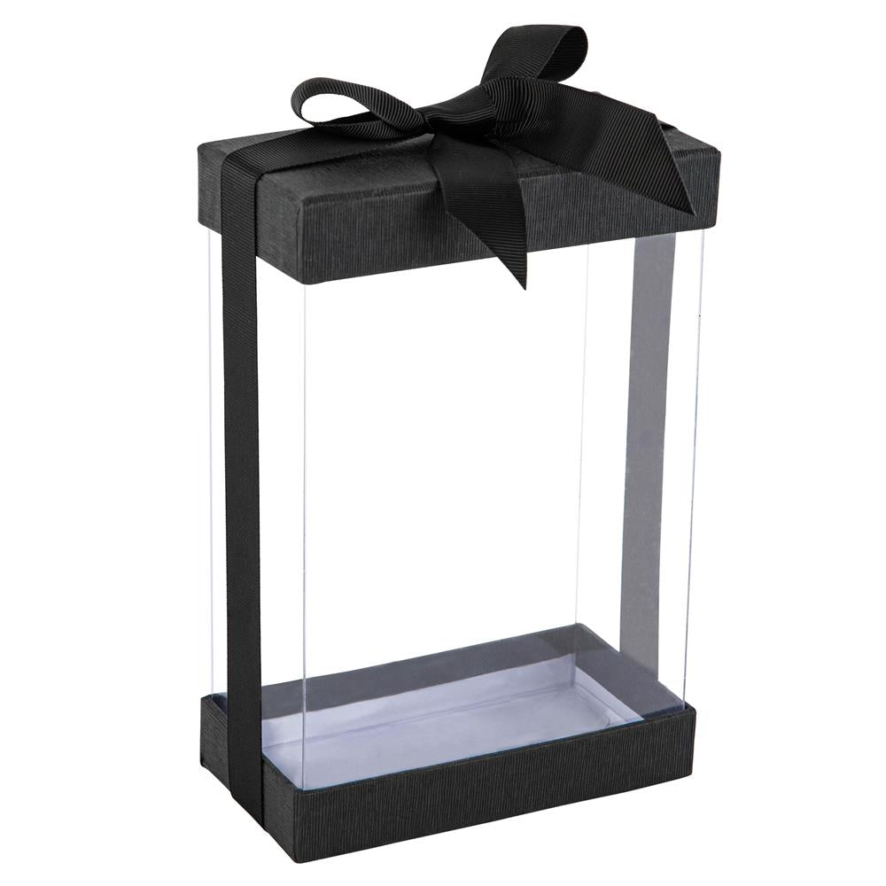 Plastic Gift Boxes 7.5X5X2.5" 6 Pack Bakery Boxes With Base Lid & Ribbon from Hammont