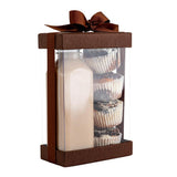 Clear 7X5X3" Gift Boxes 6 Pack Bakery Boxes With Base Lid & Ribbon from Hammont