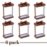 Plastic Gift Boxes 7.5X5X2.5" 6 Pack Bakery Boxes With Base Lid & Ribbon from Hammont