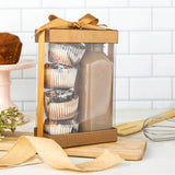 Plastic Gift Boxes 7.5X5X2.5" 6 Pack Bakery Boxes With Base Lid & Ribbon from Hammont