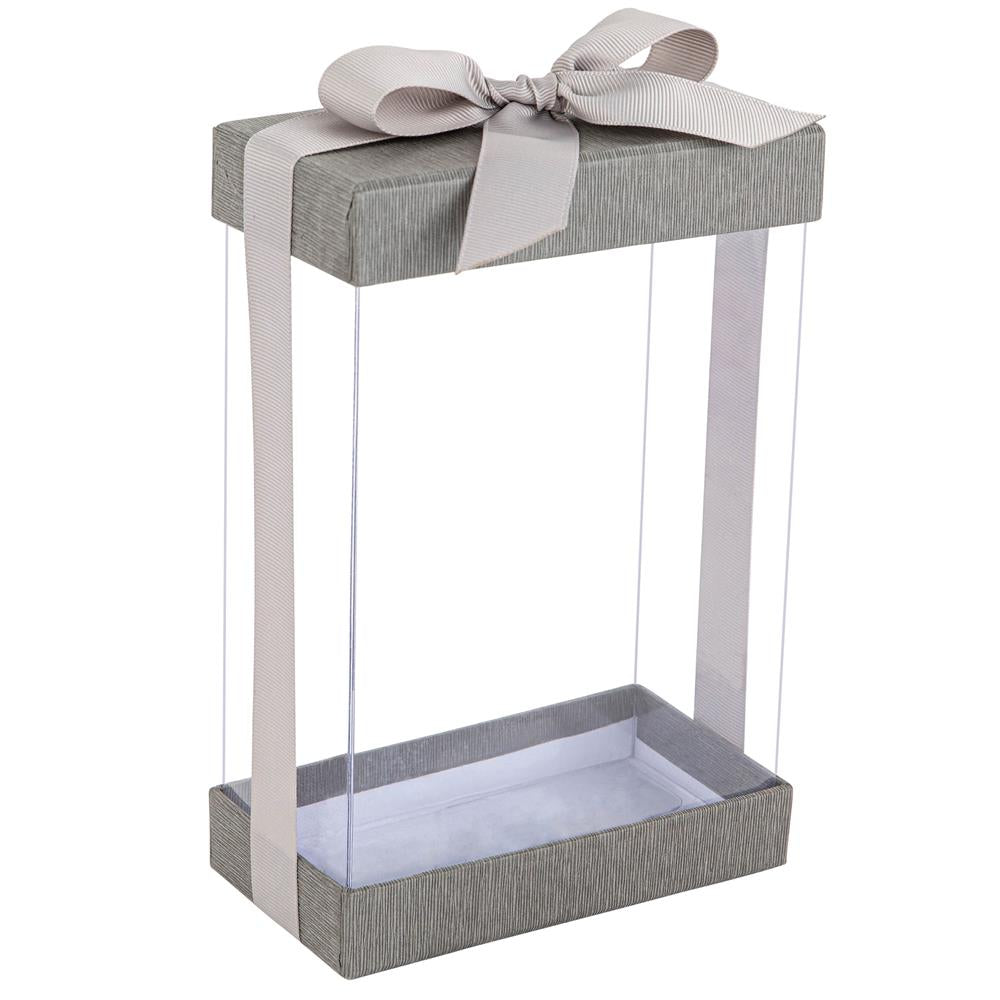 Plastic Gift Boxes 7.5X5X2.5" 6 Pack Bakery Boxes With Base Lid & Ribbon from Hammont