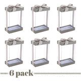 Plastic Gift Boxes 7.5X5X2.5" 6 Pack Bakery Boxes With Base Lid & Ribbon from Hammont