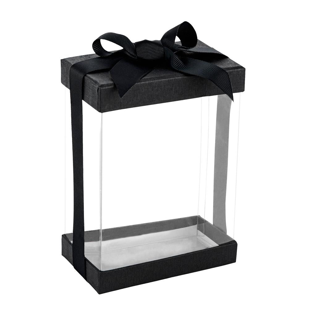 Clear 7X5X3" Gift Boxes 6 Pack Bakery Boxes With Base Lid & Ribbon from Hammont