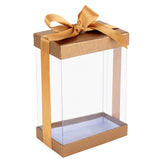 Clear 7X5X3" Gift Boxes 6 Pack Bakery Boxes With Base Lid & Ribbon from Hammont