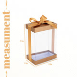 Clear 7X5X3" Gift Boxes 6 Pack Bakery Boxes With Base Lid & Ribbon from Hammont