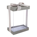 Clear 7X5X3" Gift Boxes 6 Pack Bakery Boxes With Base Lid & Ribbon from Hammont