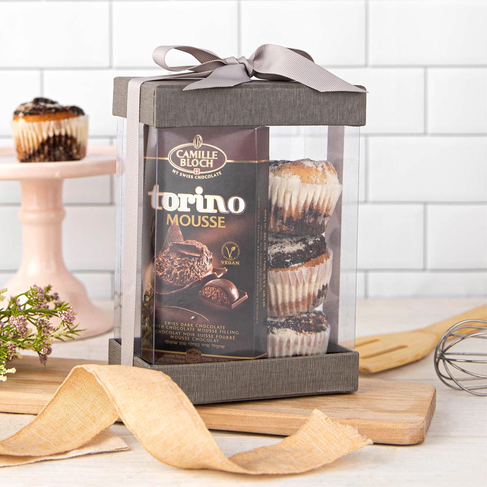 Clear Gift Boxes 6 Pack Bakery Boxes Gray 7X5X3" With Base Lid & Ribbon from Hammont