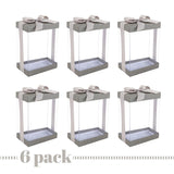 Clear 7X5X3" Gift Boxes 6 Pack Bakery Boxes With Base Lid & Ribbon from Hammont