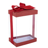 Clear 7X5X3" Gift Boxes 6 Pack Bakery Boxes With Base Lid & Ribbon from Hammont